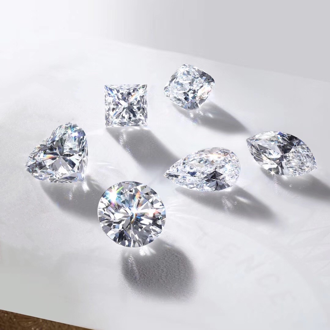 河南实验室培育钻石igi证书de无改色cvd人工合成异形18k金戒指女