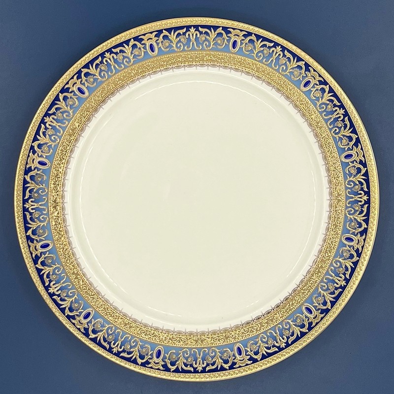 names75vintage手工婚礼宫廷圆盘骨瓷金边黄金边浮雕盘