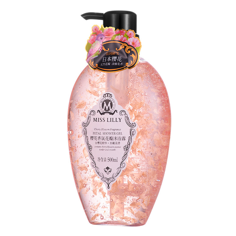 花瓣misslilly蜜斯樱花玫瑰茉莉奇异果沐浴露补水水滋润沐浴露