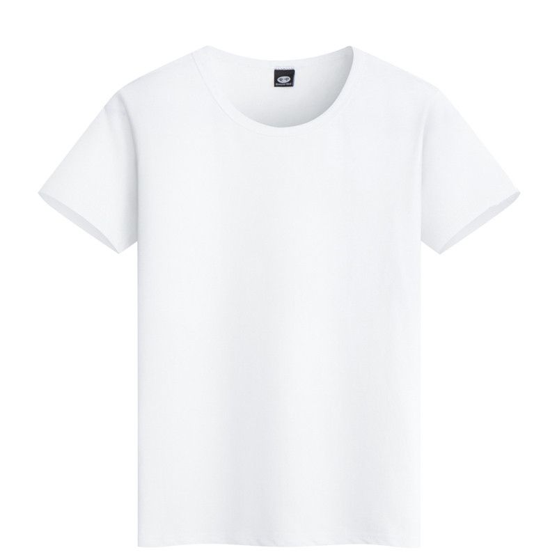 纯色厚实女装男女全棉打底大码短袖白色纯棉t恤
