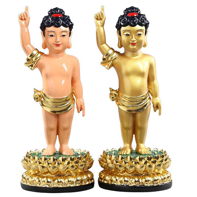 开光太子佛 浴佛防水太子佛像 释迦摩尼佛像 树脂浴佛节摆件12寸