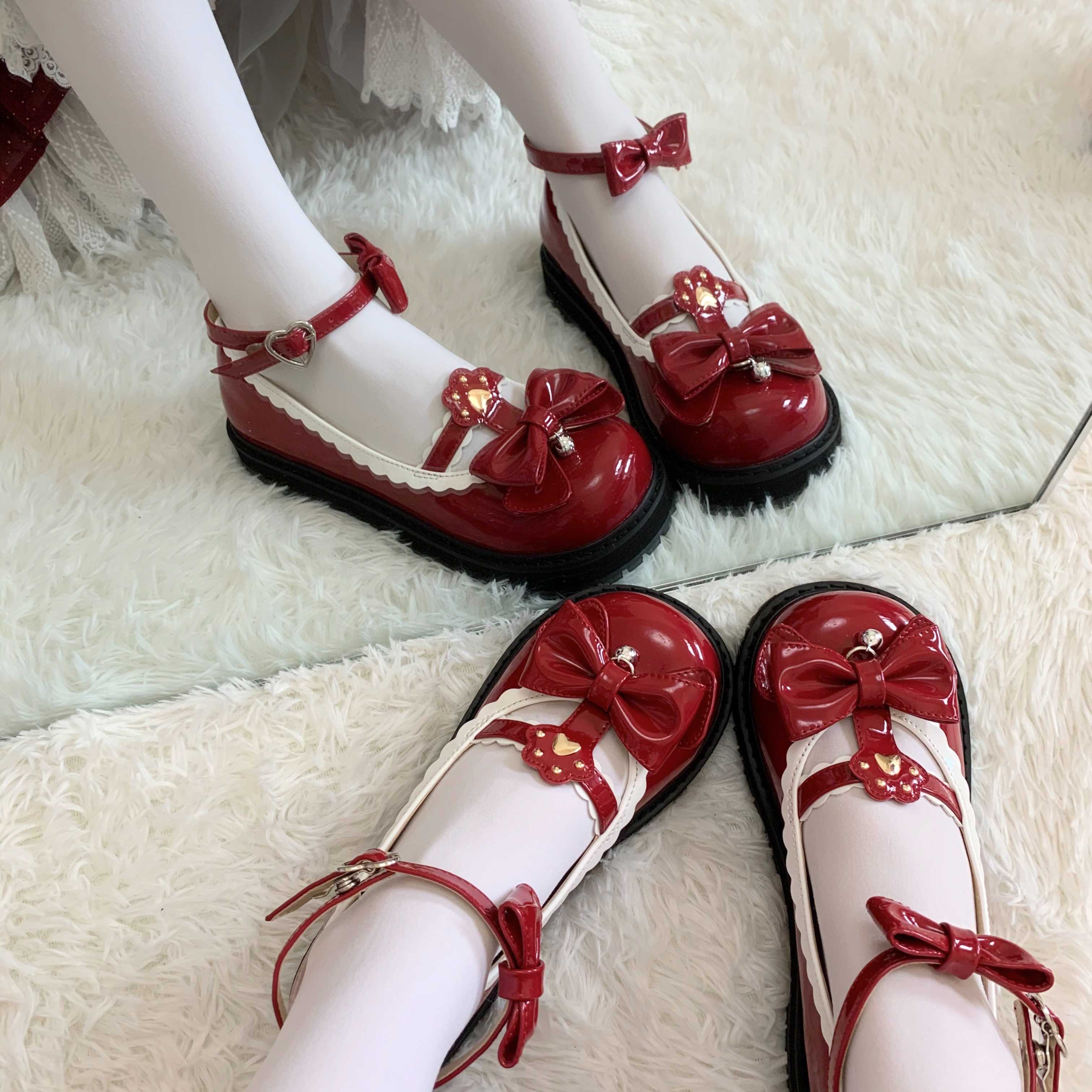 月满大人喵爪原创lo可爱百搭洛丽塔单鞋
