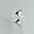 Fashion temperament original design minimalist personality S925 sterling silver joint ring Crown poly ring female wild jewelry Fashion temperament original design minimalist personality S925 sterling silver joint ring Crown poly ring female wild jewelry