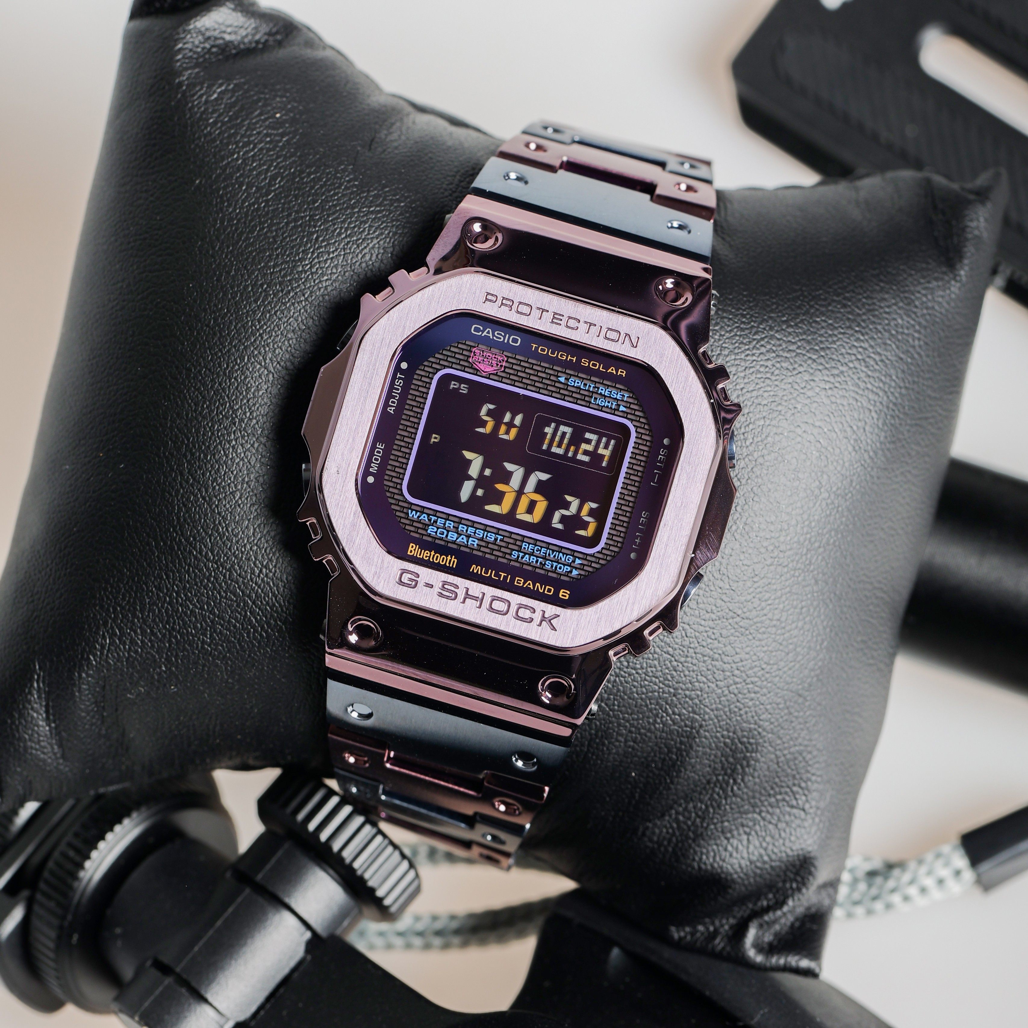 卡西欧金砖gshock金属方块手表动能蓝牙电波gmwb5000gd91日韩腕表