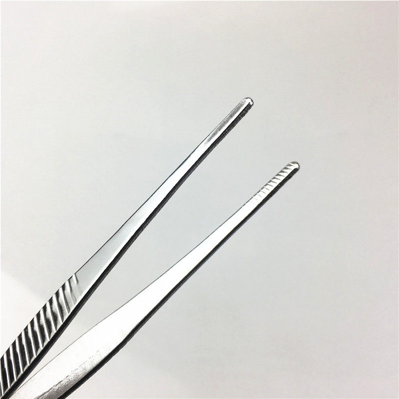 镊子不锈钢圆头平头125cm敷料生物化学实验室耗材教学仪器教学仪器