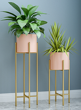 北欧客厅花架子置物架室内阳台落地式现代简约铁艺绿萝绿植花盆架