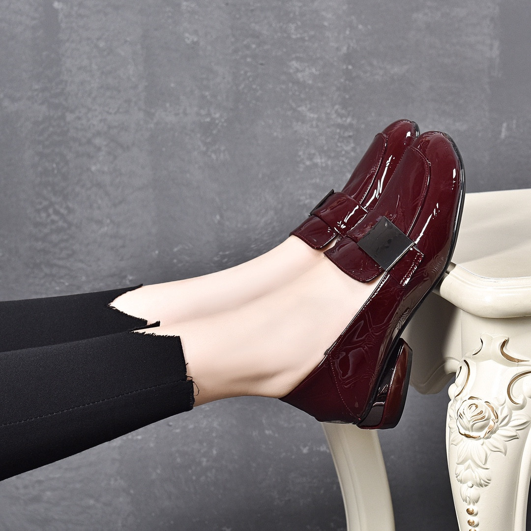 qye8108英伦风豆豆鞋女2022年秋季新款软底真皮单鞋乐福鞋豆豆鞋