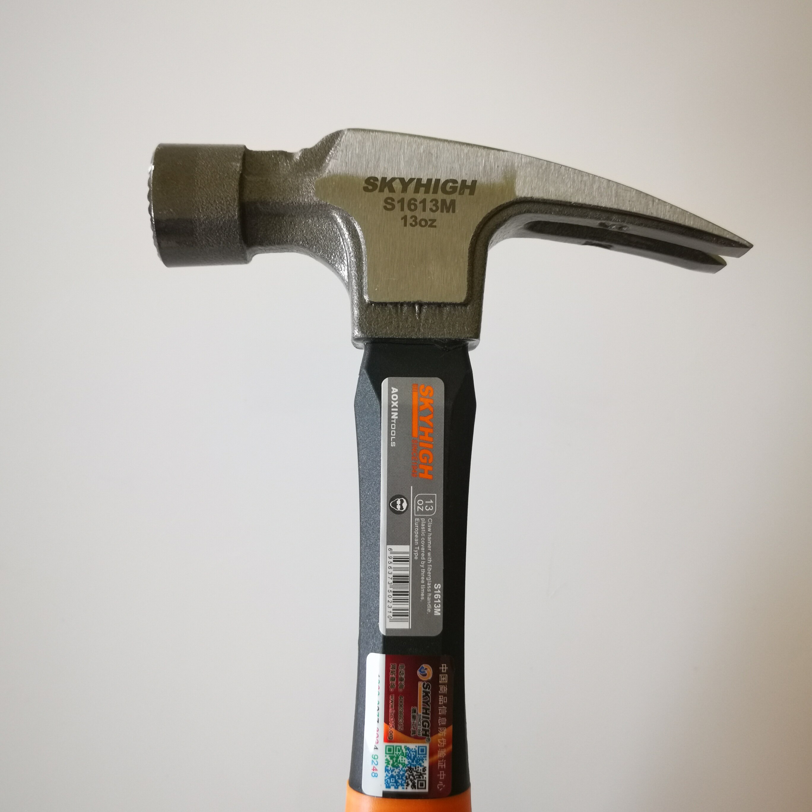 美国技术奥新工具三次包塑欧式直角羊角锤带羊角锤