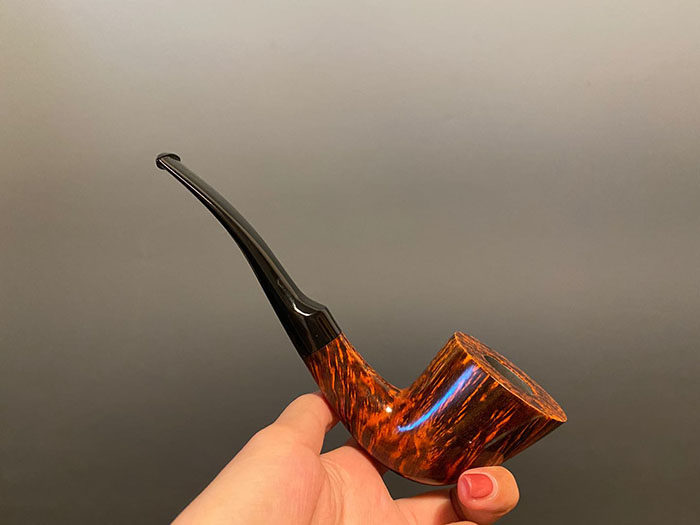 丹麦石楠木男士弯斗楠木光面peterklein手工烟斗大师烟斗