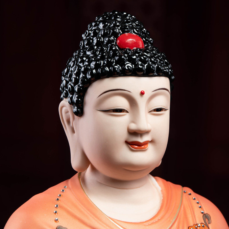 七珍陶瓷吋大日如来如来佛佛祖阿弥陀佛佛像释迦牟尼家用摆件