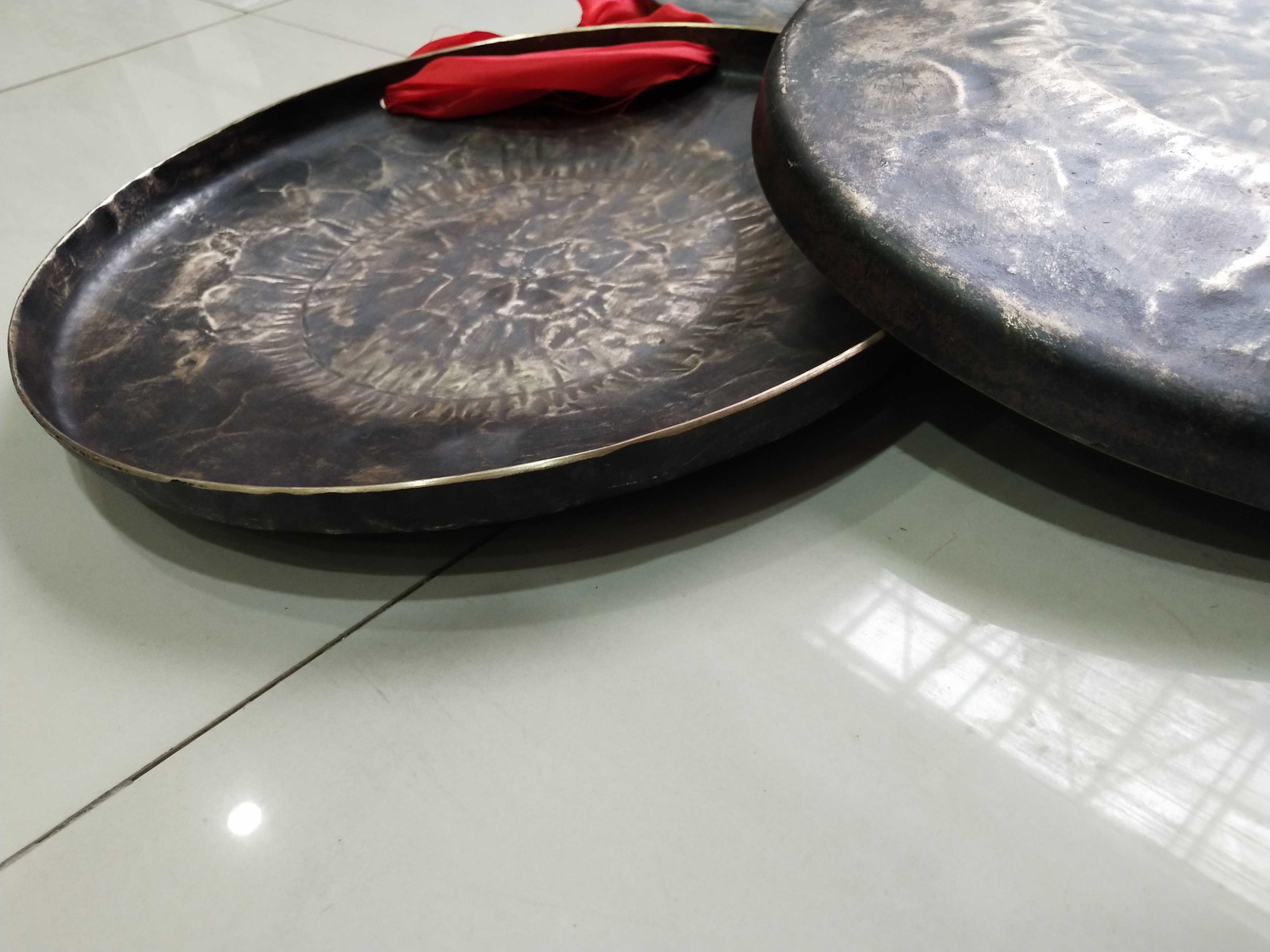 铜锣音锣冬元中虎高虎低虎戏曲手工锣青戏剧虎音锣