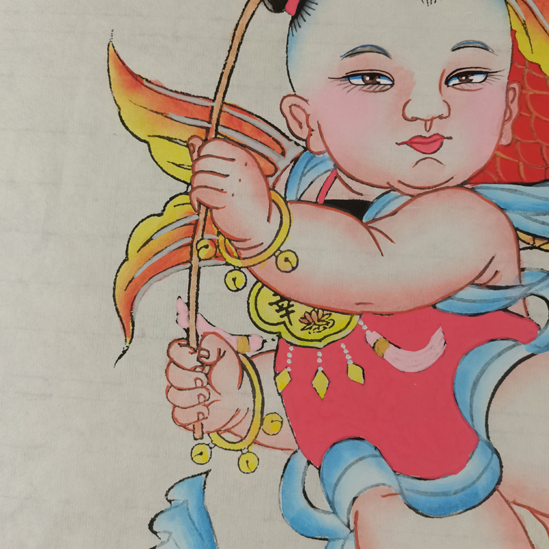 年画天津杨柳青手绘娃娃民间手工艺品传统春节装饰画年画