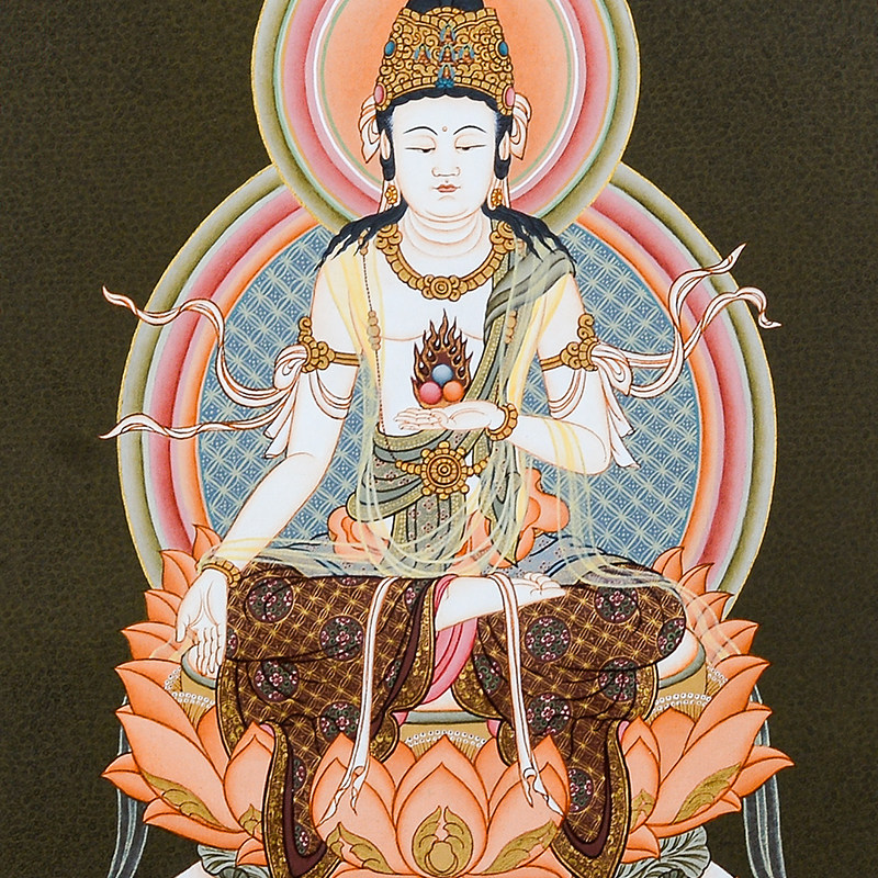 欧斯特唐密大如来唐卡壁画手绘尼泊尔唐密佛像装饰画现代装饰画