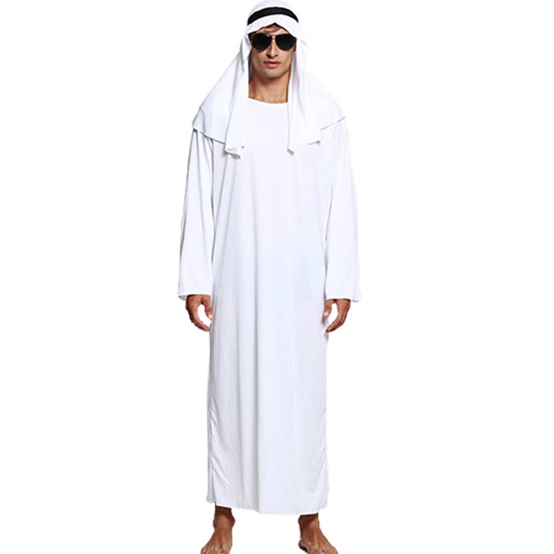 万圣节成人中东迪拜沙特阿拉伯王子穆斯林酋长长袍化妆服饰