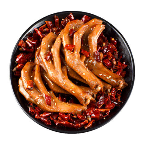 衢州鸭掌即食包开袋包装真空包真空现做特色蒜香鸭肉零食