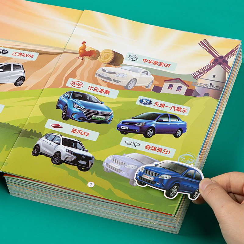 贴纸儿童卡通益智贴贴画纸2346岁宝宝汽车粘贴贴纸