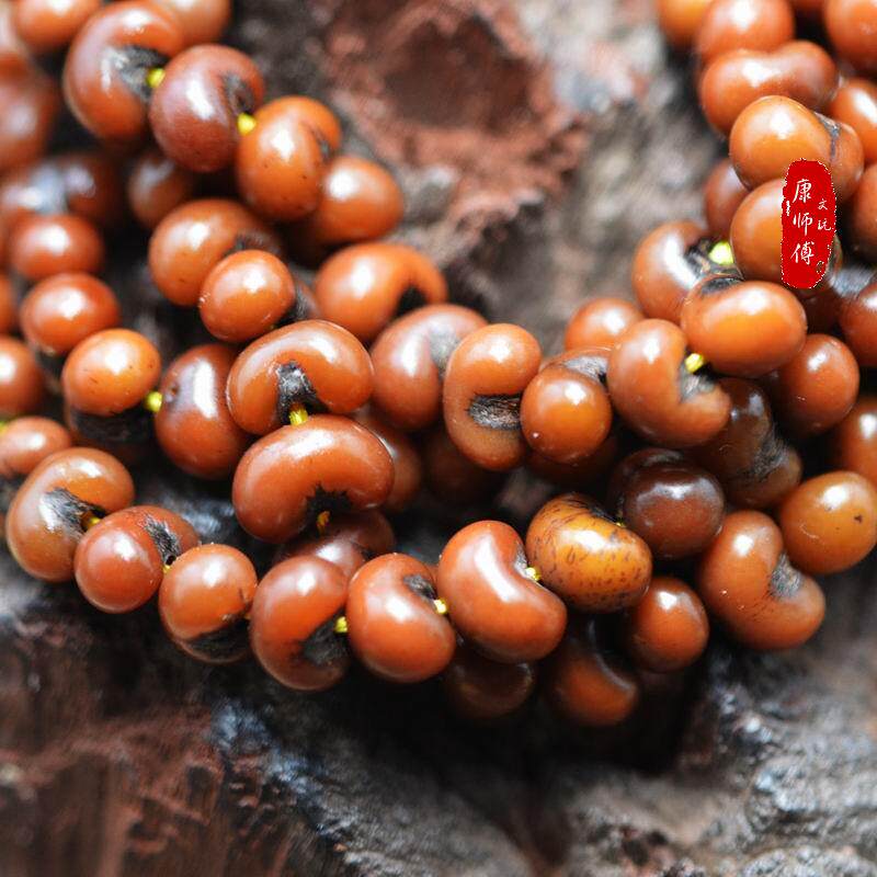金佛菩提佛珠风化棕色黑色白色草菩提子先知佛珠
