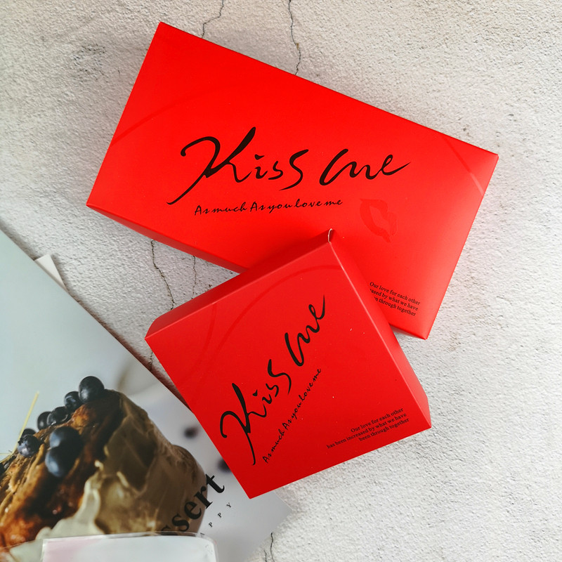 巧克力10个烘焙包装kissme8粒装手工盒子西点糖盒