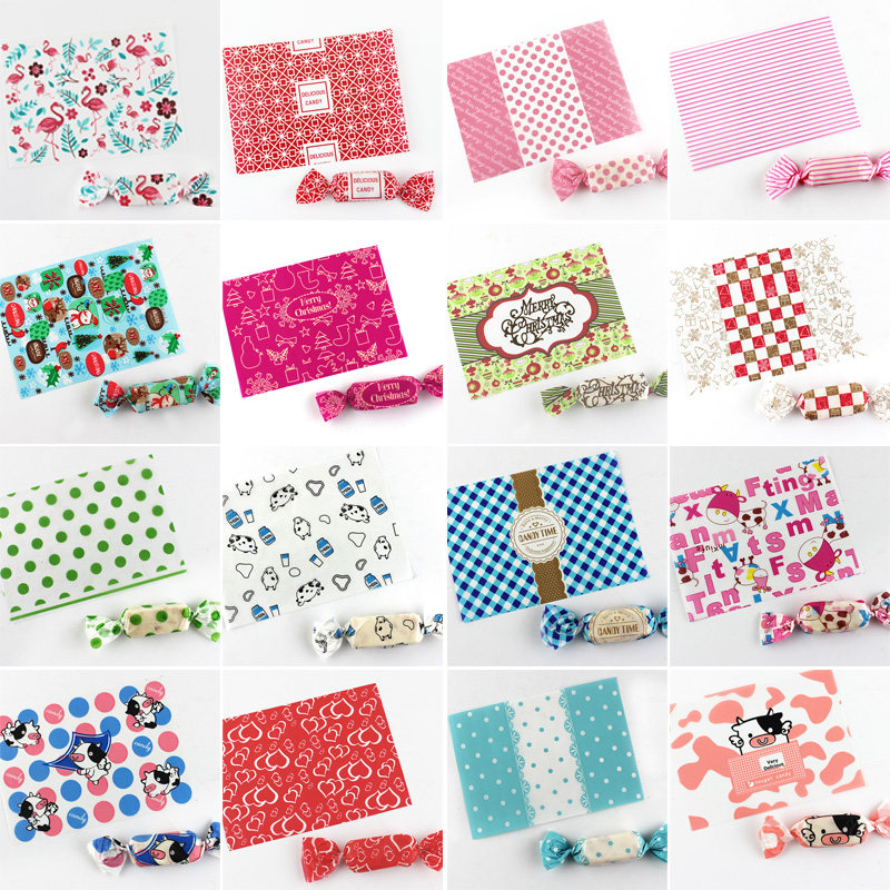 牛轧糖包装纸100张糯米500张手工牛轧糖纸新年圣诞烘焙用纸