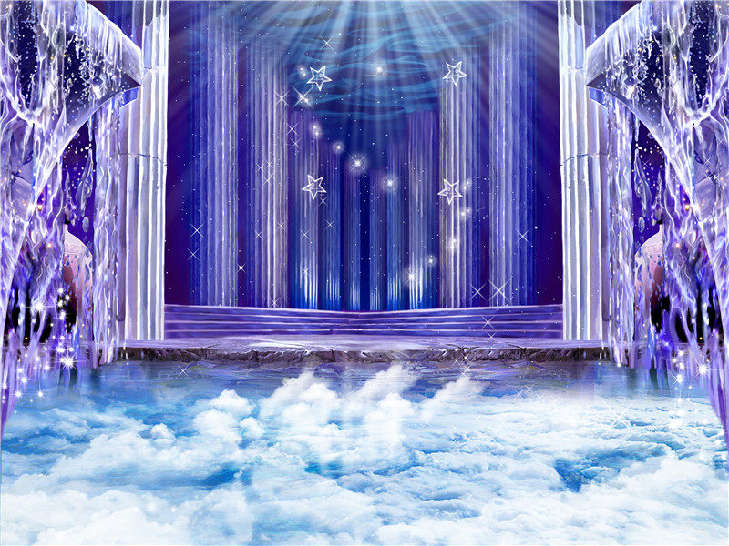 背景网红直播3d立体主播背景墙dj灯光舞台背景布类