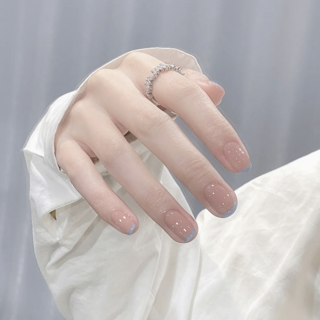 指甲贴片夏天长款穿戴美甲片成品法式指甲款式指甲图片美甲贴片
