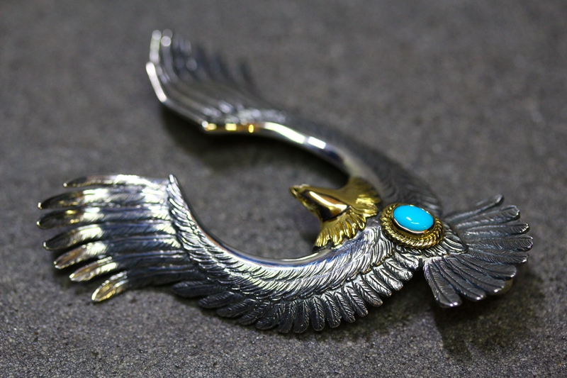 官方代理日本horizonblue银饰k18金头松石娜迦项坠