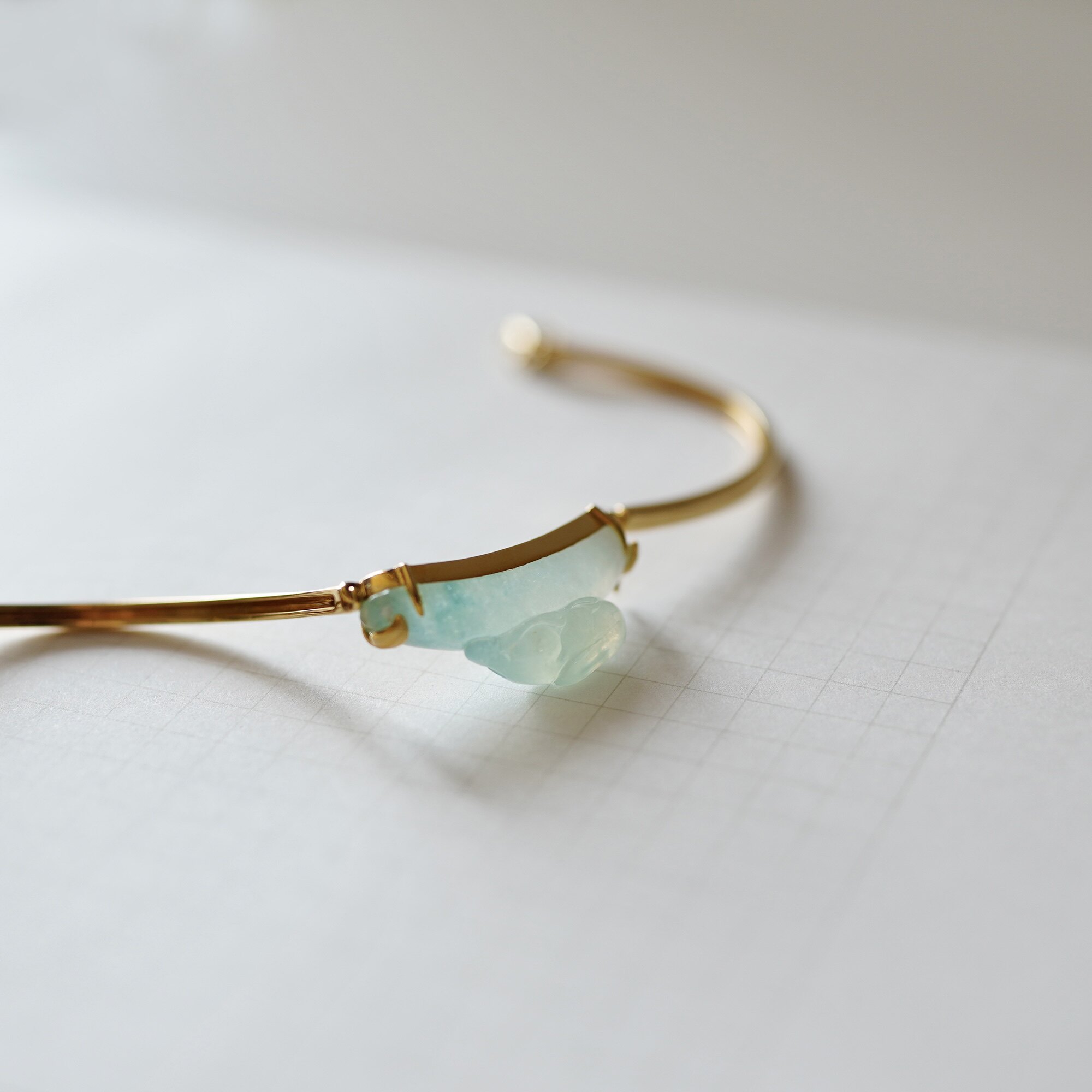 珍心翡翠可调手镯手链手牌玉牌兔兔珍致果冻手链