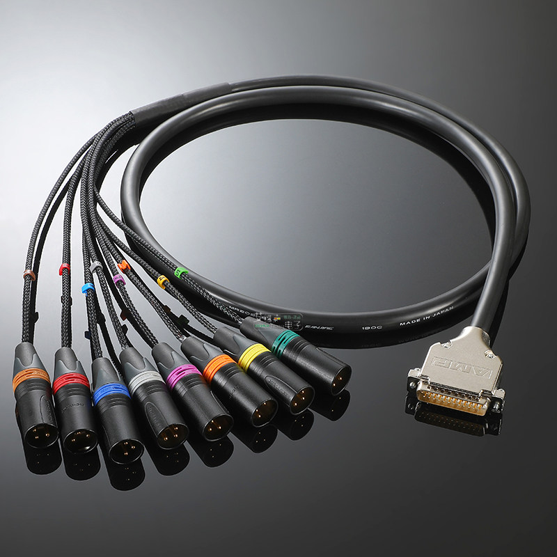 佳耐美neutrik数据db25辫子线扇尾卡侬公母录音声卡线材