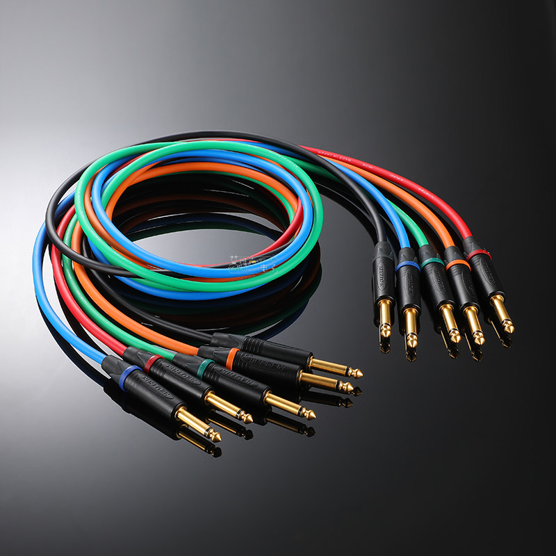 diy个性定制制成品canare音频neutrik镀金大二ts连接线