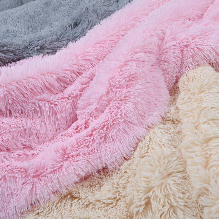 毛毯双层长毛绒pv绒拍照背景毯子装饰毯沙发毯午睡毯毛毛飘窗毯子
