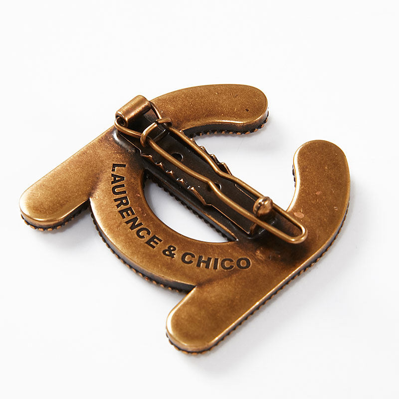 laurencechico发夹胸针logo字母简约珍珠可爱复古发饰