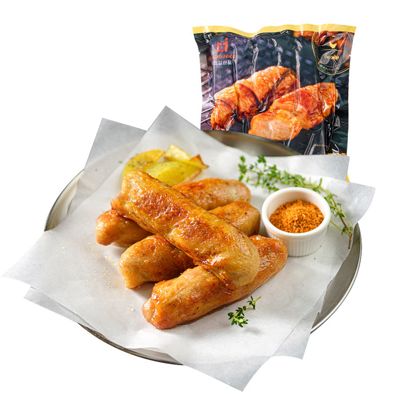 蜜汁爆汁鸡肉肉卷空气炸锅半成品爆浆鸡腿烧烤生鸡肉