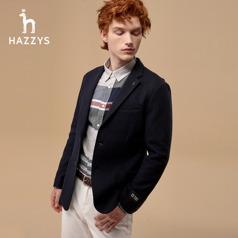 hazzys哈吉斯秋冬新品轻奢西装外套