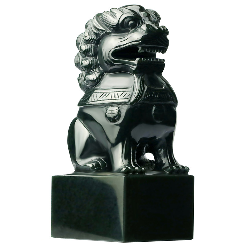 印章念玉天然和田新疆青玉玉章石头狮子摆件其他