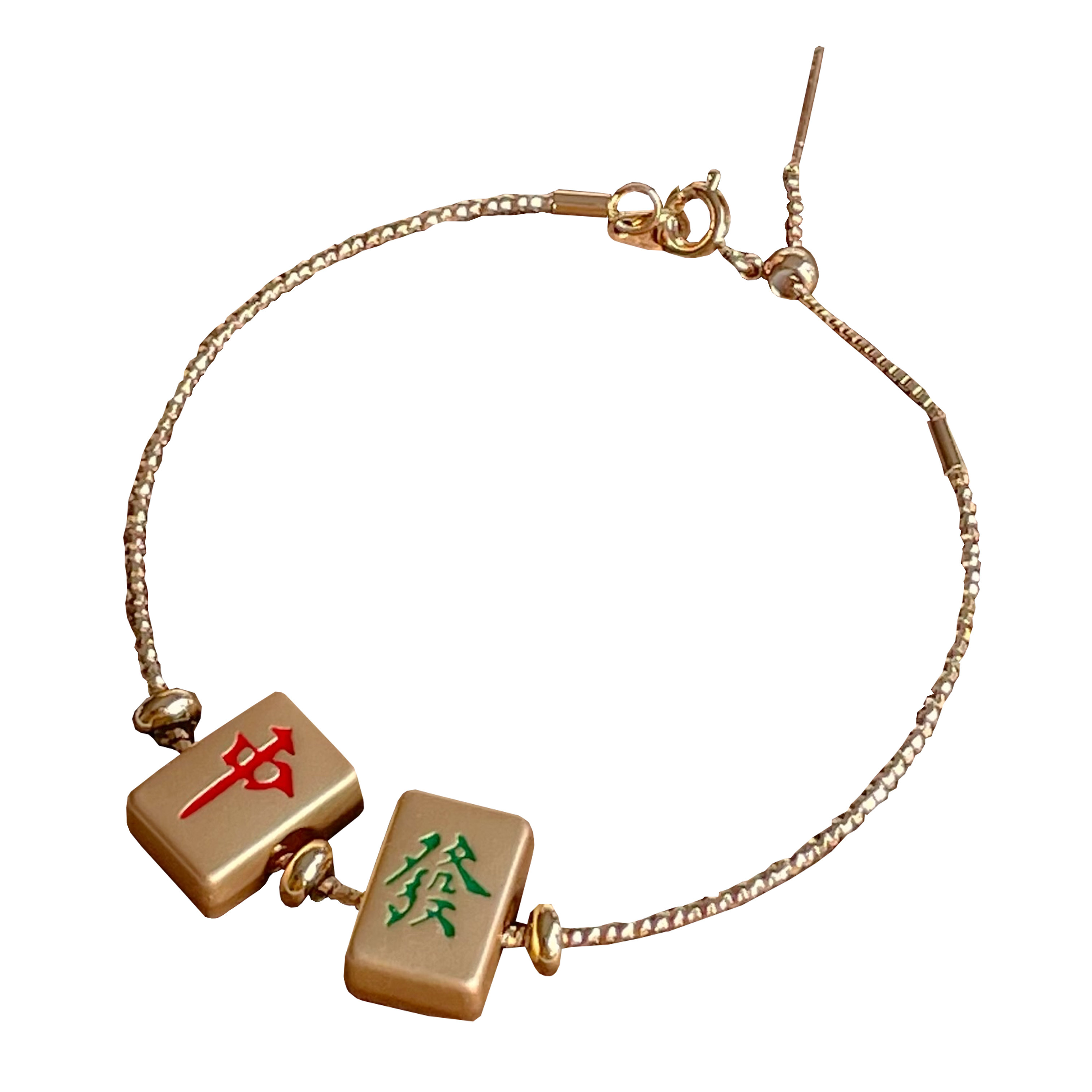 手链个性麻将红中发财创意精致不褪色首饰手链