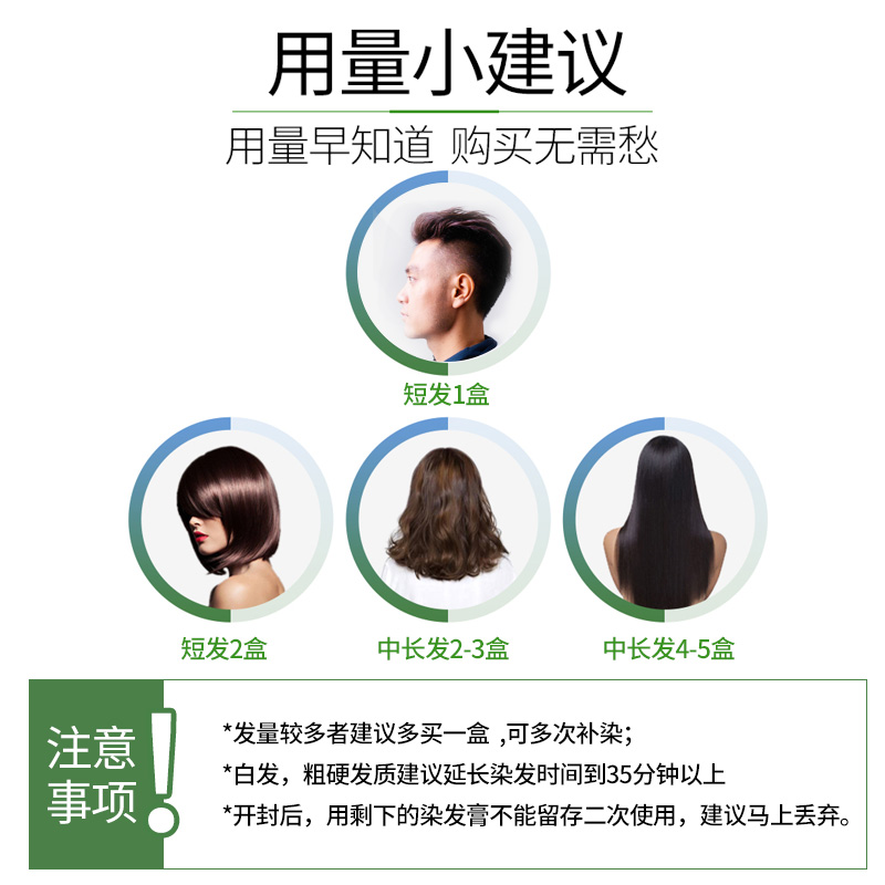 温雅染发剂女纯植物自然不伤发遮白发黑色染发膏自己在家男士专用 - 图3