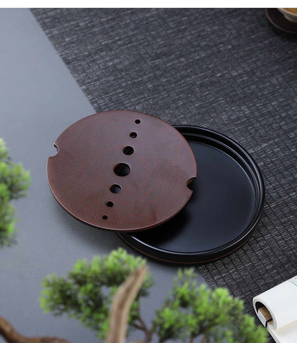 谷凡电木壶承干泡台养壶壶托壶圆形杯托功夫功夫茶茶托