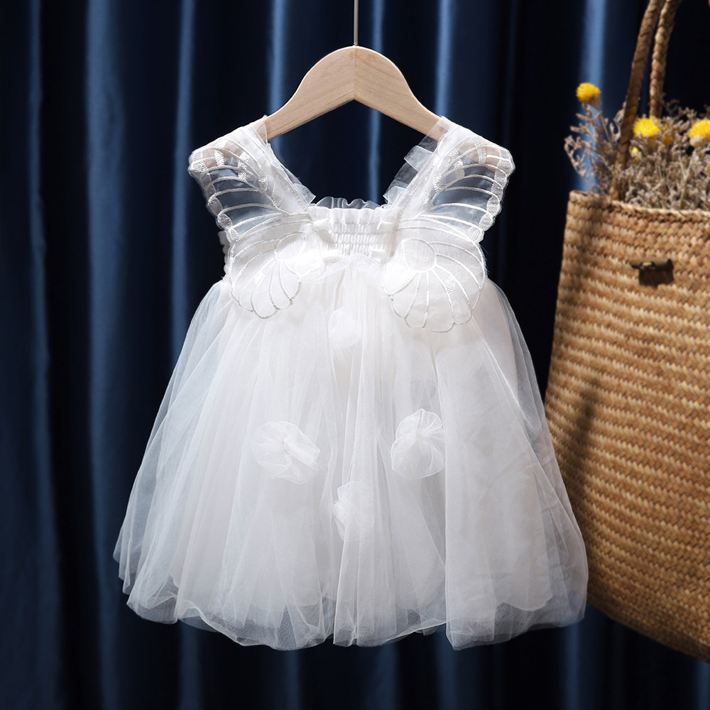 宝宝夏季连衣裙童装网纱天使公主裙仙女童吊带连衣裙