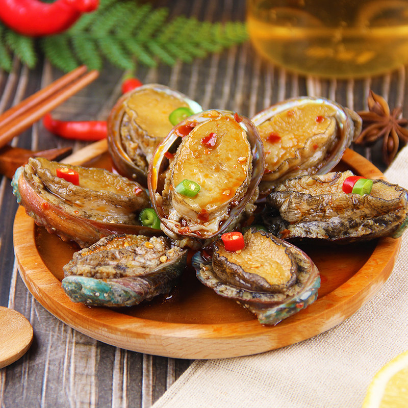 海鲜香辣鲍鱼熟食即食罐装麻辣袋装网红零食鲍鱼