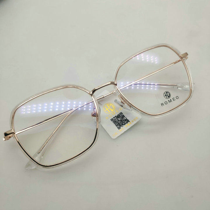 romeo罗密欧新款9159网红透明镜架超轻多边形镜框眼镜架