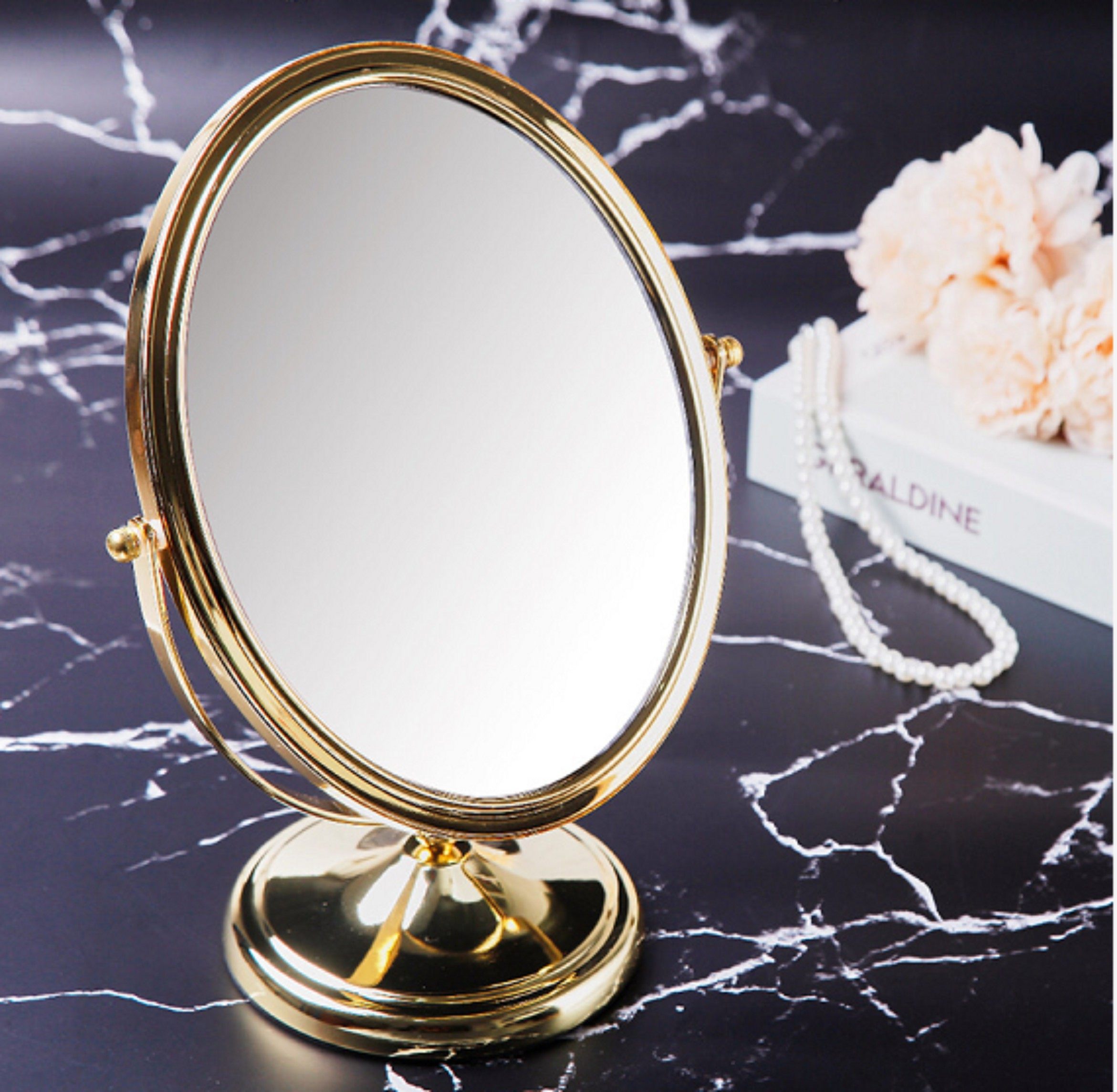 柜台镜子双面珠宝店专用眼镜美容美容化妆化妆镜首饰随身化妆镜