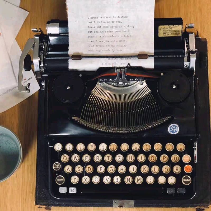 erika德制1920s老式古董机械英文打字机正常使用打字机