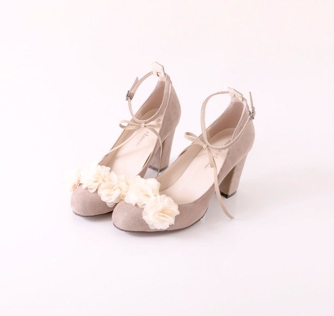 2020春季新款maylaclassic甜美花朵高跟鞋舒适搭扣单鞋