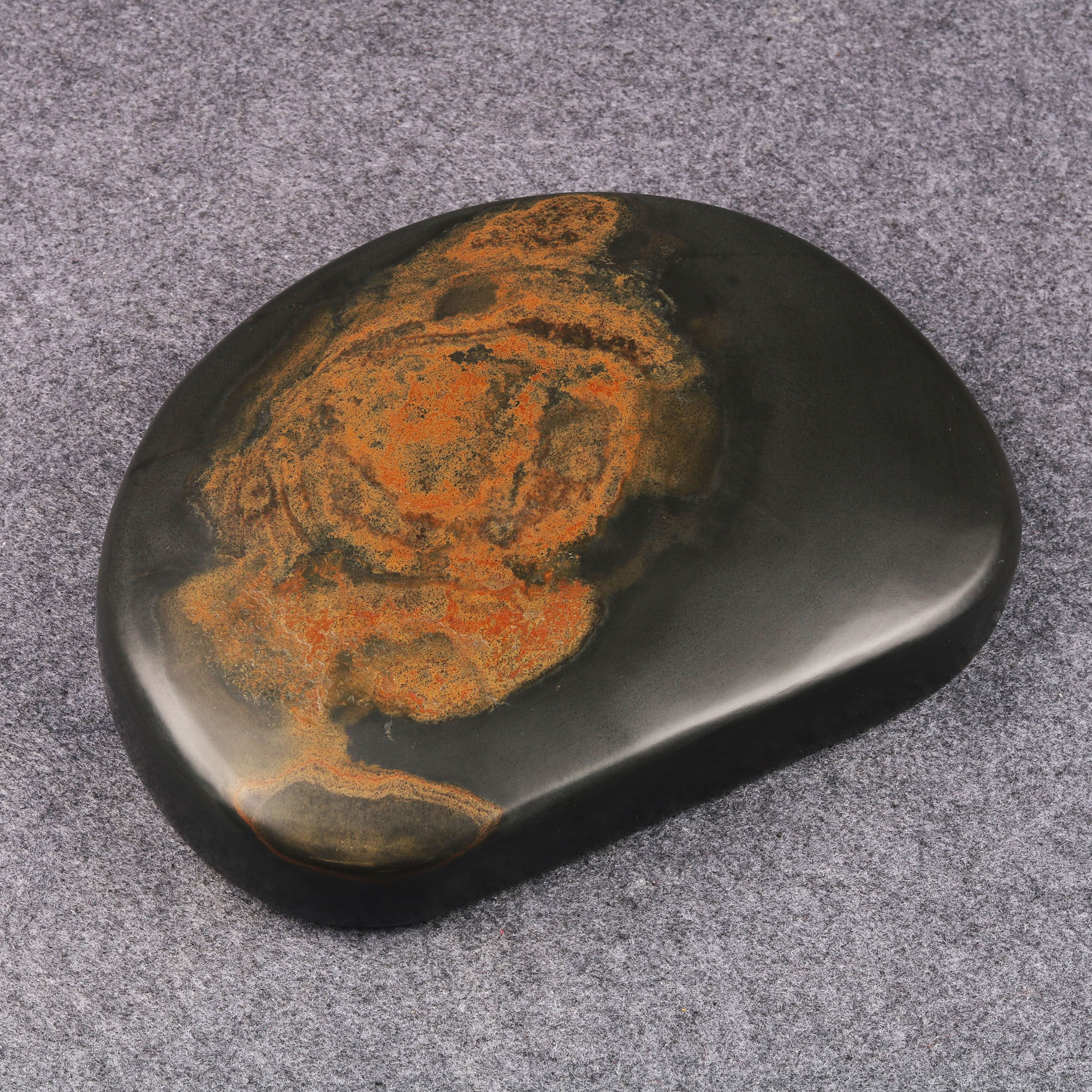 天然安徽歙砚石皮金和谐研磨原石高档书法砚台砚台