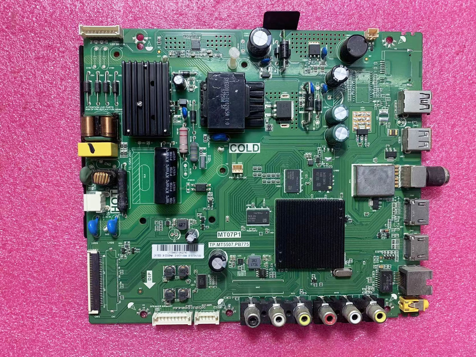 tcl电视d32a810l32p1a32p1ab32a739l32p2主板tp.mt5507.