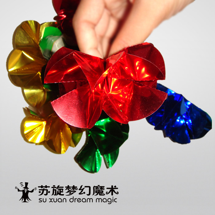 出花空手包邮魔术道具手捻10朵花颜色漂亮舞台魔术道具