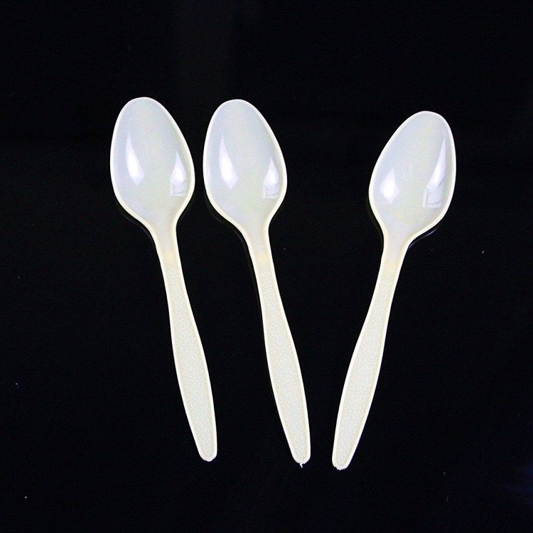 勺子一次性塑料小黄透明小勺汤勺冰激凌蛋糕调羹叉