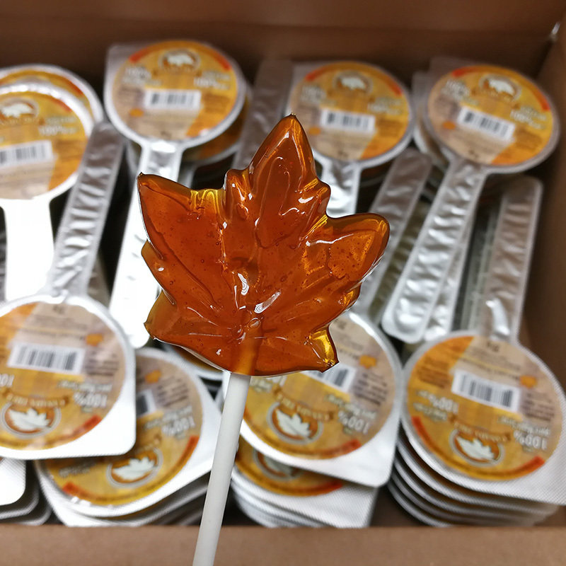 一箱54支加拿大进口枫糖棒棒糖营养零食糖果不伤其他膳食营养补充剂