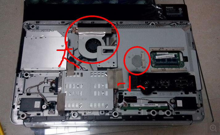 联想一体机b3b305b31r1r2b31r3b31r4cpu显卡散热器