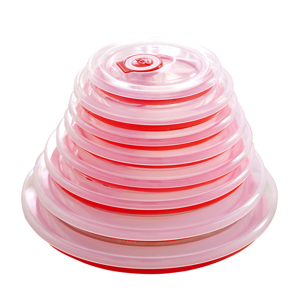 食品级保鲜碗盖子塑料密封盖透明硅胶盖微波炉圆形碗盖防尘防油盖